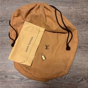 Louis Vuitton Dust Bag, Wallet Protector, & Lock (no key)